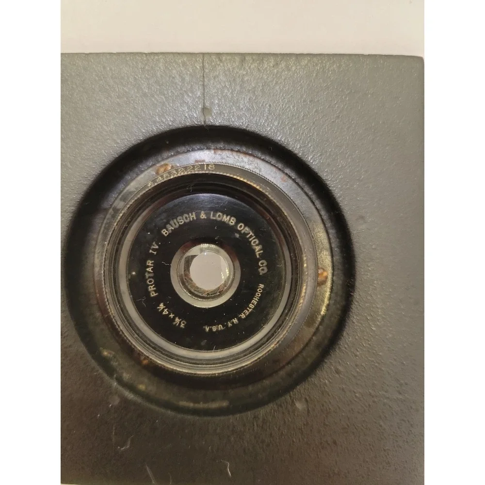 Bausch Lomb Protar IV 3-1/4x4-1/4 Antique Large Format Camera Lens Board